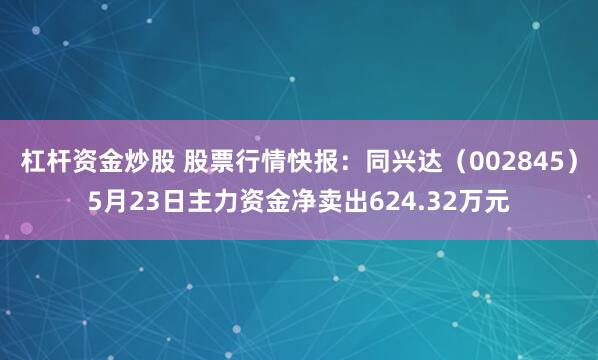杠杆资金炒股 股票行情快报：同兴达（002845）5月23日主力资金净卖出624.32万元