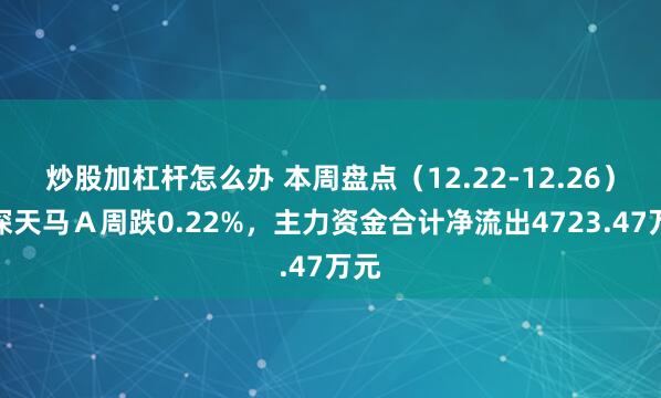 炒股加杠杆怎么办 本周盘点（12.22-12.26）：深天马Ａ周跌0.22%，主力资金合计净流出4723.47万元