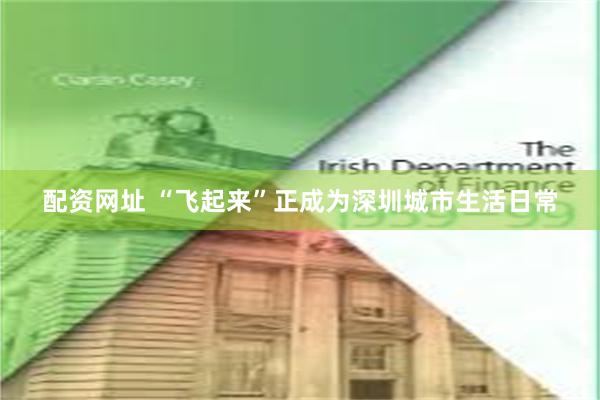 配资网址 “飞起来”正成为深圳城市生活日常