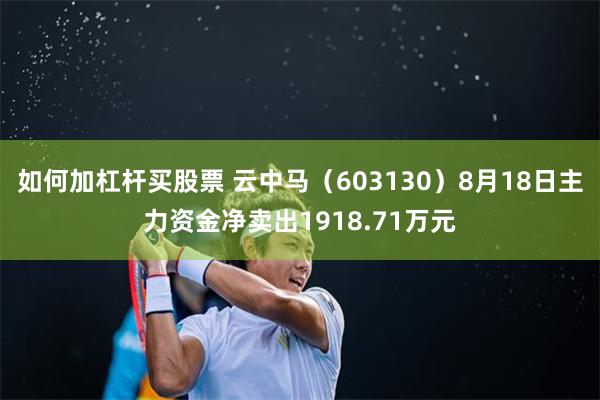如何加杠杆买股票 云中马（603130）8月18日主力资金净卖出1918.71万元