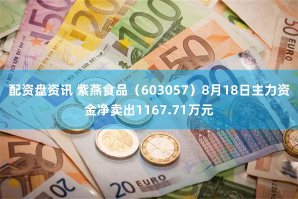 配资盘资讯 紫燕食品（603057）8月18日主力资金净卖出1167.71万元