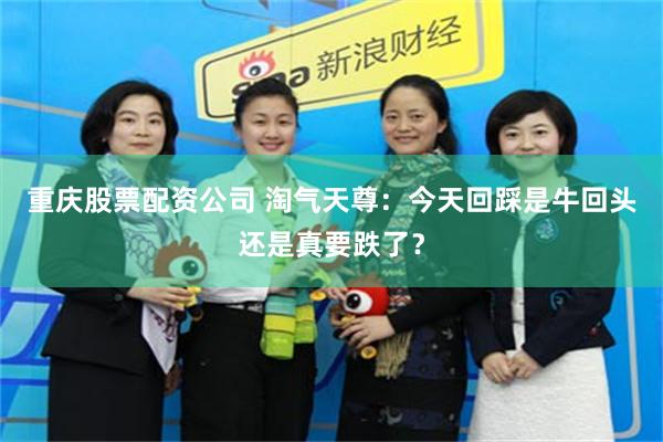 重庆股票配资公司 淘气天尊：今天回踩是牛回头还是真要跌了？
