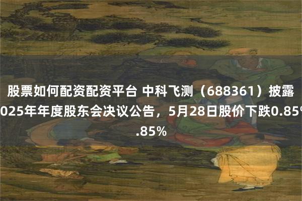 股票如何配资配资平台 中科飞测（688361）披露2025年年度股东会决议公告，5月28日股价下跌0.85%