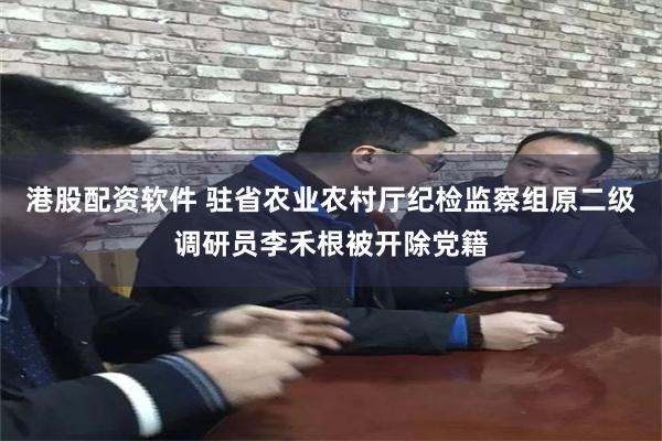港股配资软件 驻省农业农村厅纪检监察组原二级调研员李禾根被开除党籍