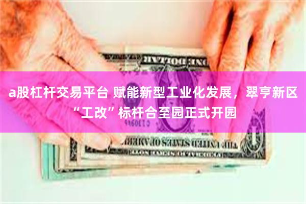 a股杠杆交易平台 赋能新型工业化发展，翠亨新区“工改”标杆合至园正式开园