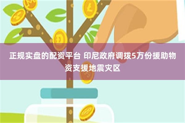 正规实盘的配资平台 印尼政府调拨5万份援助物资支援地震灾区
