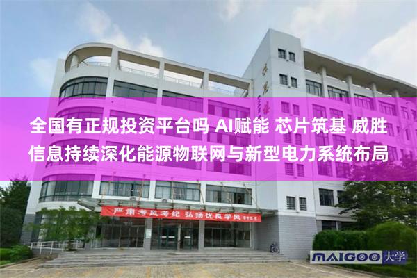 全国有正规投资平台吗 AI赋能 芯片筑基 威胜信息持续深化能源物联网与新型电力系统布局