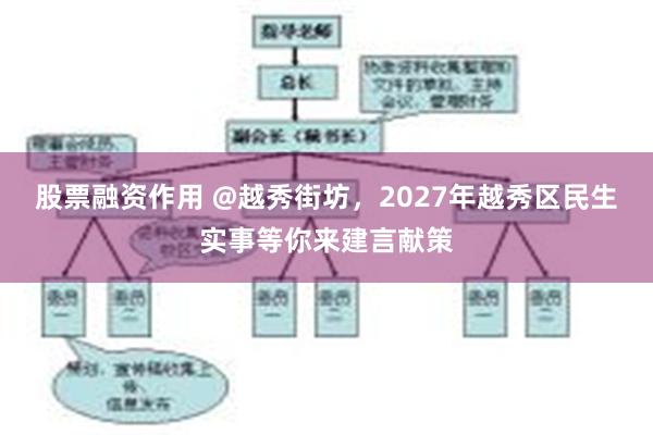 股票融资作用 @越秀街坊,2027年越秀区民生实事等你来建言献策