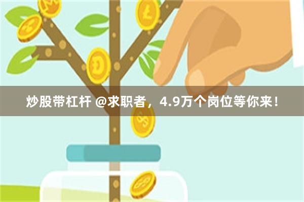 炒股带杠杆 @求职者，4.9万个岗位等你来！
