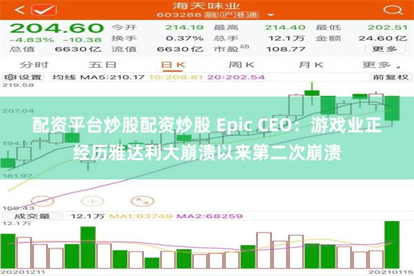 配资平台炒股配资炒股 Epic CEO：游戏业正经历雅达利大崩溃以来第二次崩溃