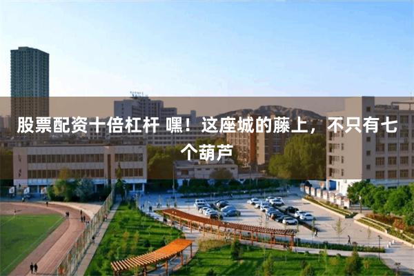 股票配资十倍杠杆 嘿！这座城的藤上，不只有七个葫芦