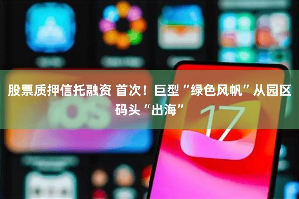 股票质押信托融资 首次！巨型“绿色风帆”从园区码头“出海”