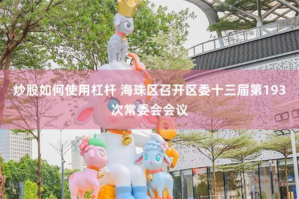 炒股如何使用杠杆 海珠区召开区委十三届第193次常委会会议